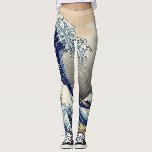 Legging A onda do Excelente de Kanagawa Hokusai