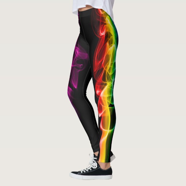 Legging A pluma de energia arco-íris de SlipperyJoe foi ca (Esquerda)