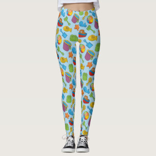 Legging A praia brinca ícones