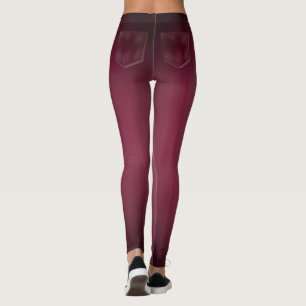 Legging A sarja de Nimes gosta de caneleiras do bolso