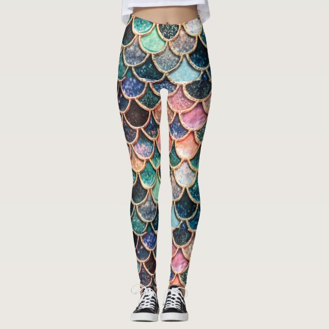Legging A sereia escala Leggins (Frente)