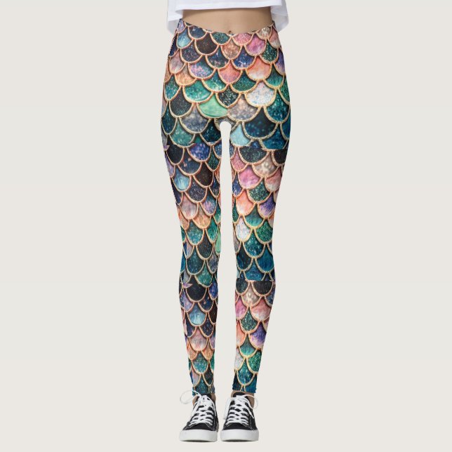 Legging A sereia escala Leggins (Frente)
