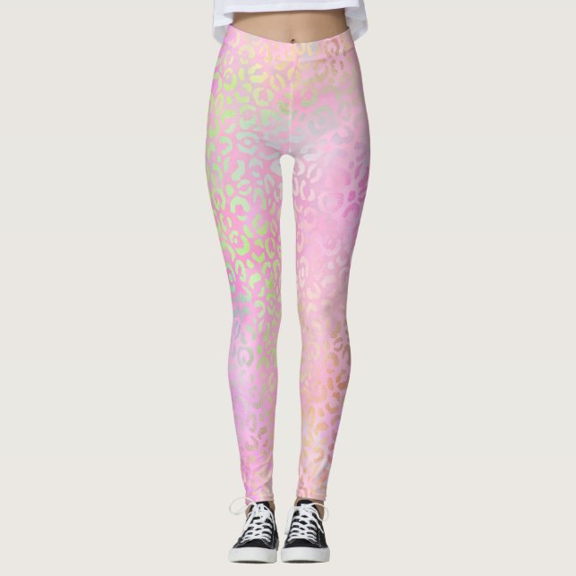 Legging A Série Leopardo Iridescente Design 1 (Frente)