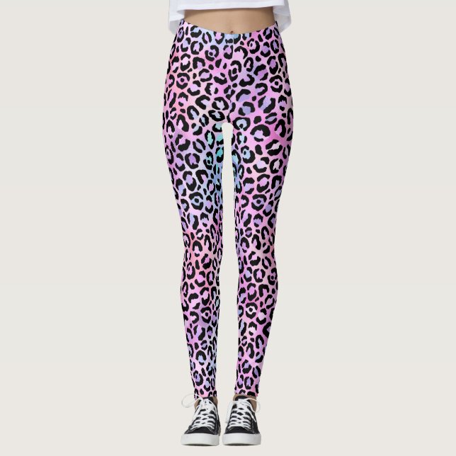 Legging A Série Leopardo Iridescente Design 4 (Frente)