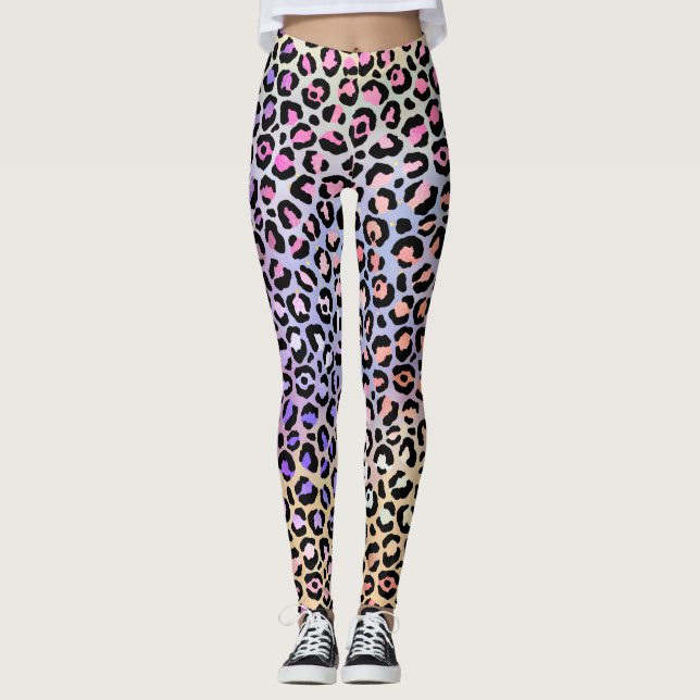 Legging A Série Leopardo Iridescente Design 7 (Frente)