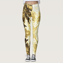 Legging A Splash Of Golden Brown