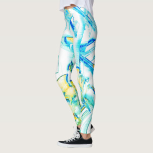 Legging A tinta correu em mais de uma direção? Amarelo, 