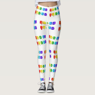 Legging A tipografia pop queer de comércio bruto da Slippe