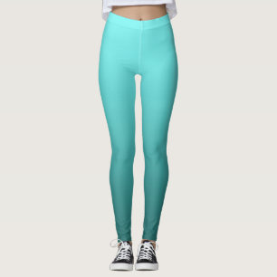 Legging A turquesa azul da cerceta do Aqua mergulhou Ombre