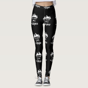 Legging A Vida É Melhor No Esqui De Slopes E Neve