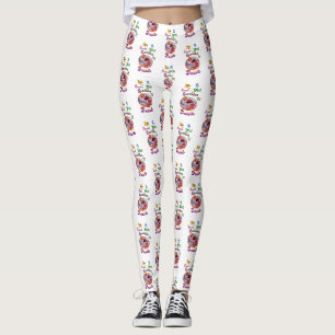 Legging A Vida Treggings É Doce Com Faíscas De Donuts