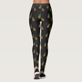Legging Abacaxi botânico tropical caneleiras modeladas