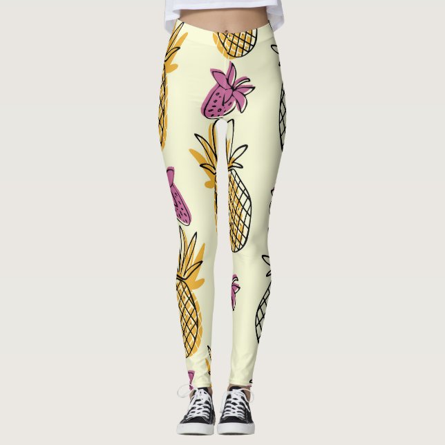 Legging Abacaxi, design de têxteis para a colheita de mora (Frente)