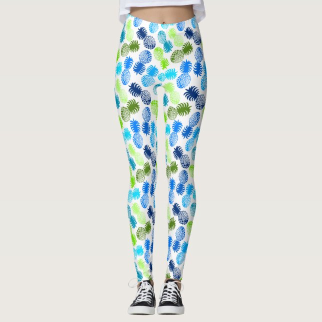 Legging Abacaxi tropical de Momona Havaiana (Frente)