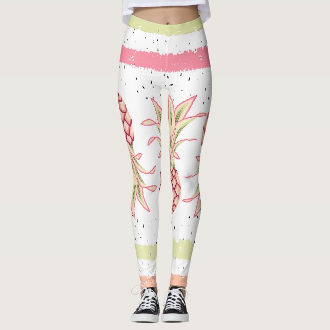 Legging Abacaxi Tropical Verão Impressão (Frente)