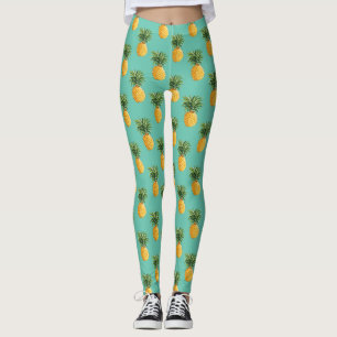 Legging Abacaxis tropicais na cerceta