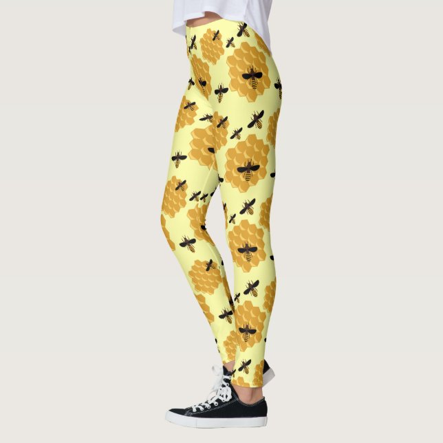 Legging Abejas de Mel Colmeia Amante de Insetos Amarelo Ap (Esquerda)