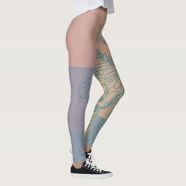Legging Abelha Azul Ouro Moderna