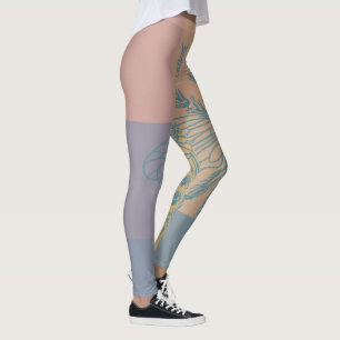 Legging Abelha Azul Ouro Moderna