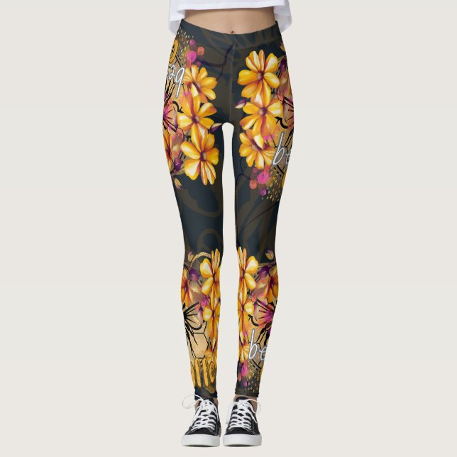 Legging Abelha, café (Frente)