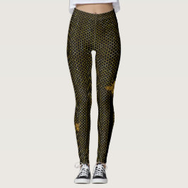 Legging Abelha Dourada Negra Moderna, Fabulosa Abelha Sua