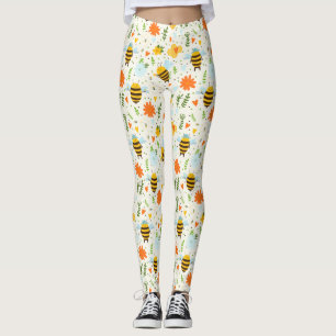 Legging Abelha Fresca Com Chapéus Azuis