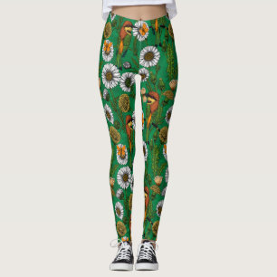 Legging Abelhas comem num campo de primavera