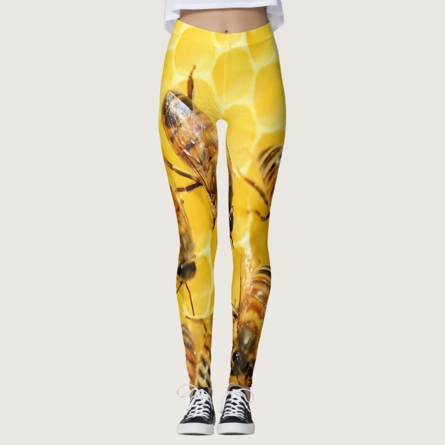 Legging Abelhas de Mel em Honeycomb (Frente)
