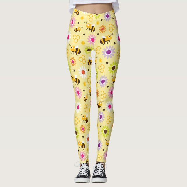 Legging Abelhas e Flores (Frente)