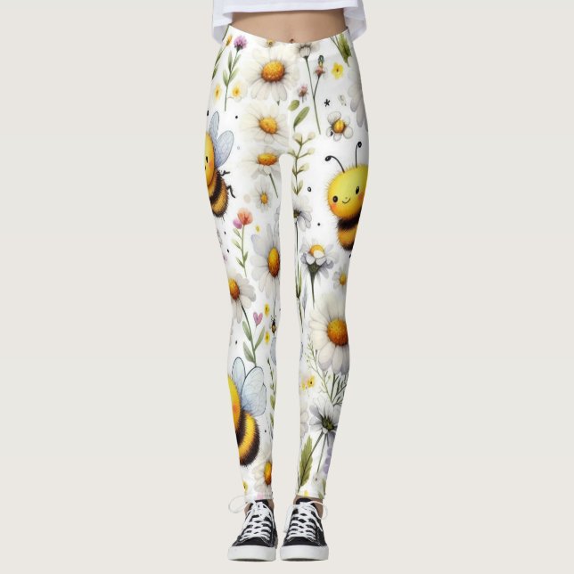 Legging Abelhas e Visitas de primavera (Frente)