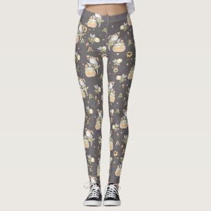 Legging Abelhas, Fadas & Abelhas Bebês em Padrão Contínuo