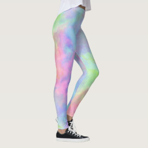 Legging abertura de cor d'água opal: