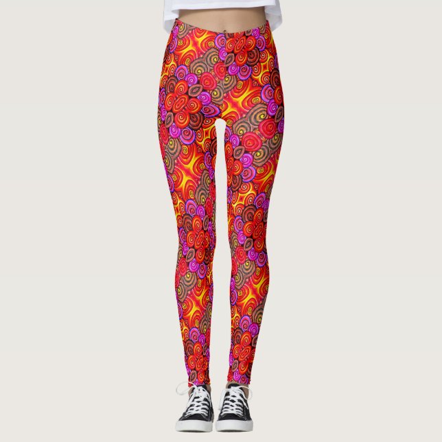 Legging ABL - 132 - Fogo - Pernas (Frente)