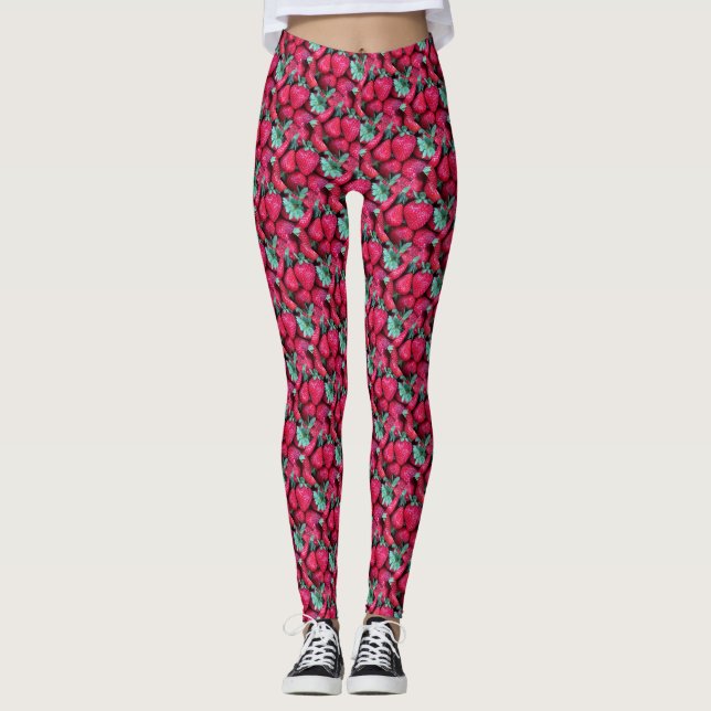 Legging ABL - 140 - morango - caneleiras (Frente)