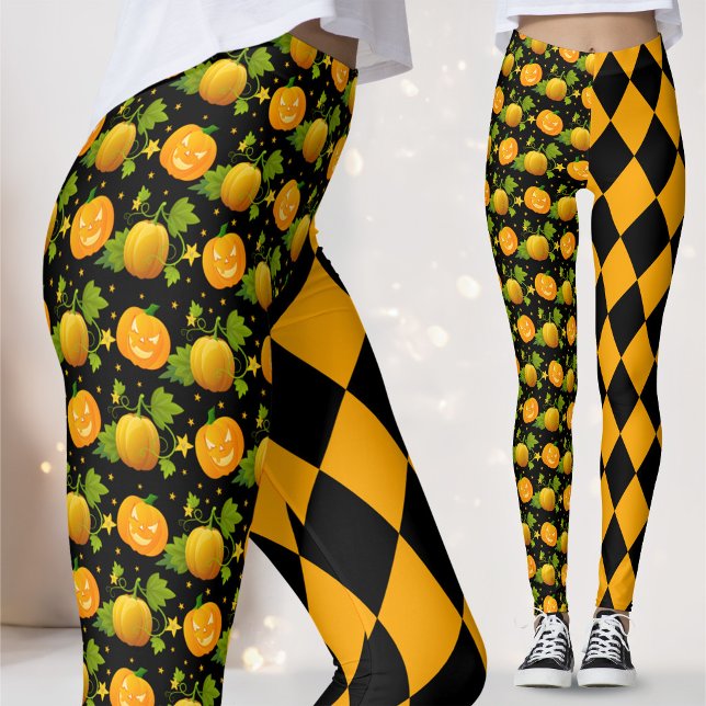Legging abóbora de Halloween jack o lantern bobo (Criador carregado)