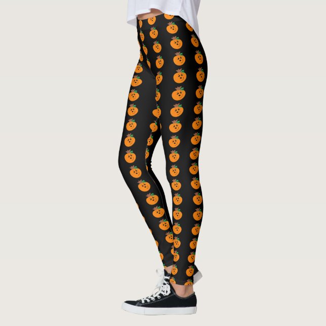 Legging Abóbora de Rosto Engraçado (Esquerda)