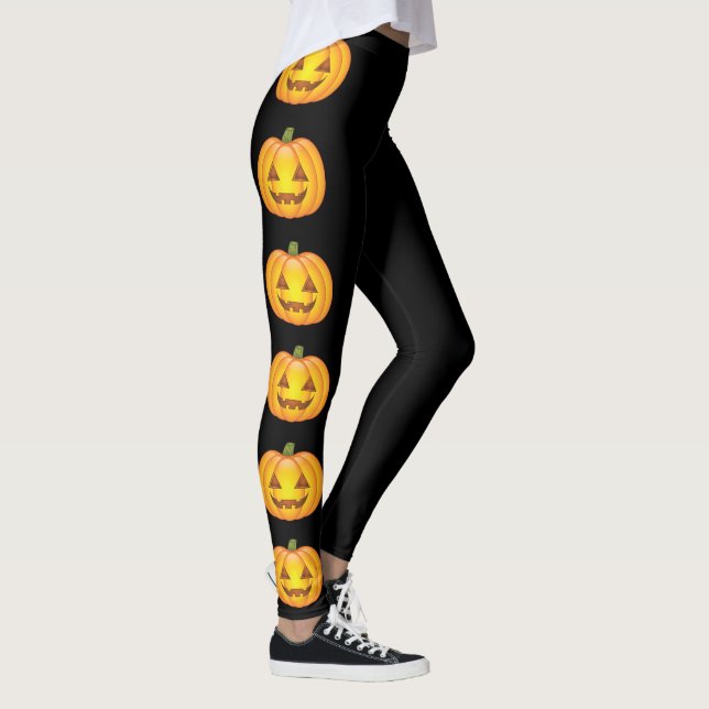 Legging Abóboras de Halloween enfileiradas (Direita)