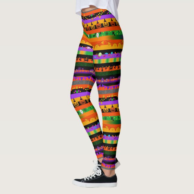Legging Abóboras, Morcegos e Festa de Halloween (Esquerda)