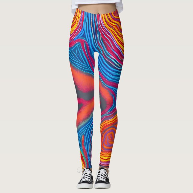 Legging Aboriginal Abstrato Art Vol 03 (Frente)