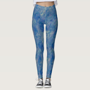 Legging Abstração de Acrírio Marble Azul e Rosa