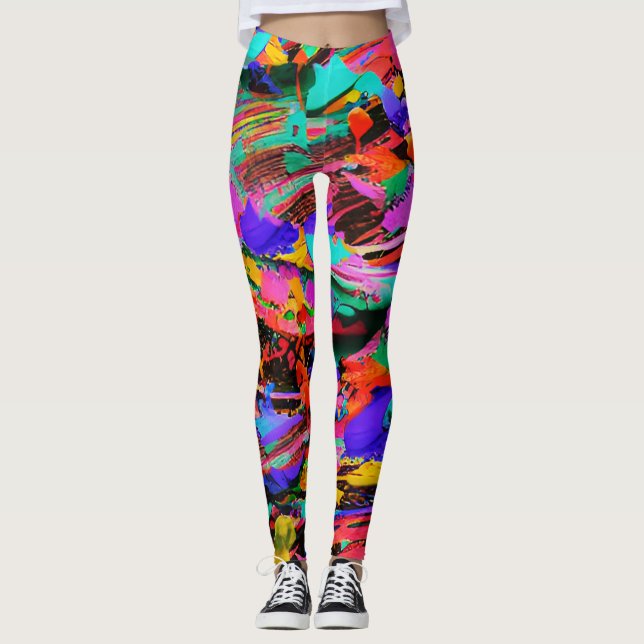 Legging Abstração de Alta Voltagem (Frente)