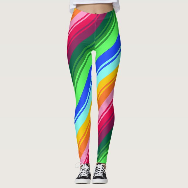Legging Abstração de padrões folclóricos (Frente)
