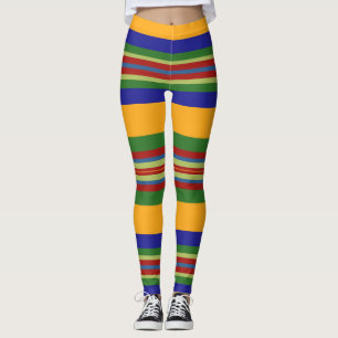 Legging Abstração de padrões folclóricos