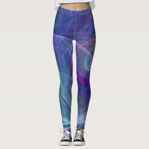 Legging Abstração do Ar Roxo Azul
