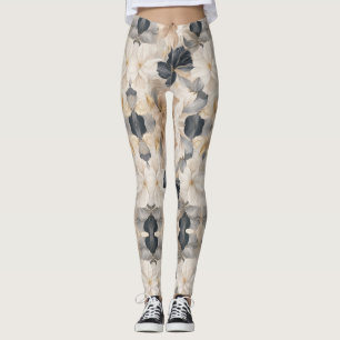 Legging Abstração Floral Artística Premium