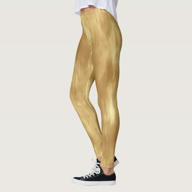 Legging Abstract Brushed Gold Texture (Esquerda)