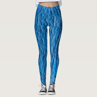 Legging Abstract Cobalt Blue Textured Wall with Impasto Pa