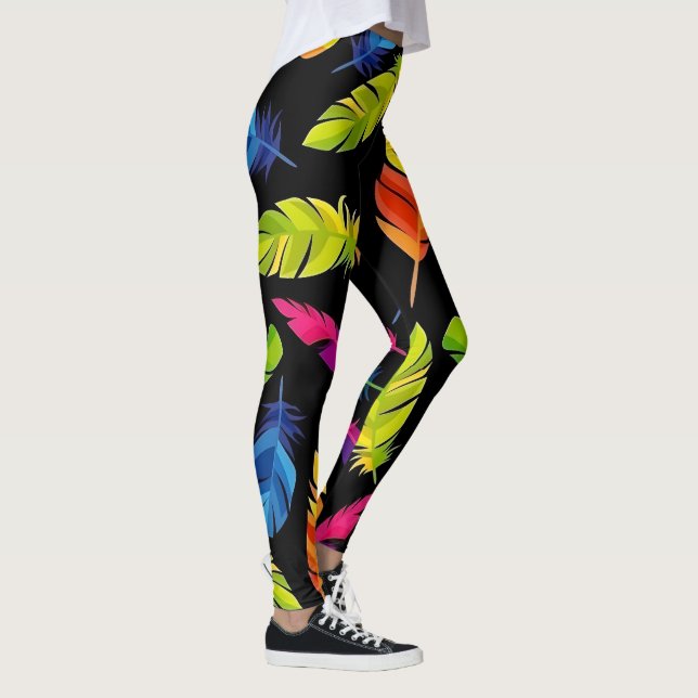 Legging Abstract colorful feather explosion (Direita)