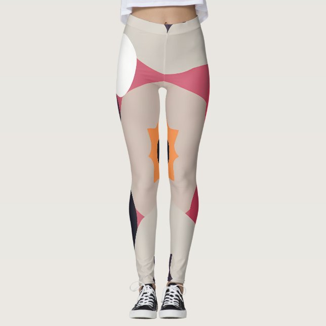 Legging Abstract Dream Wave – Vibrant Surreal Flow (Frente)