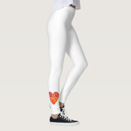 Legging Abstract Heart Confetti Art